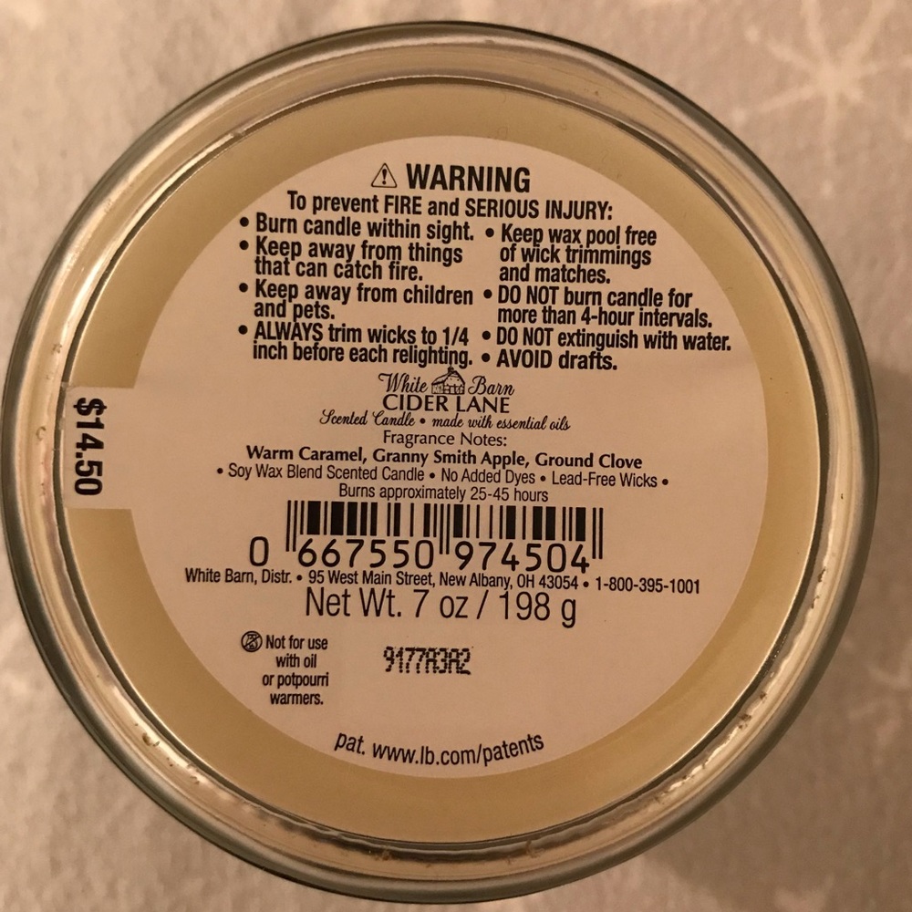 Cider Lane Bath & Body Works Single Wick Candle - Picture 2 of 3